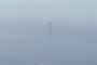 A very foggy Golden Gate Bridge