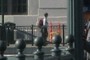 Man with Red Backpack