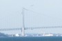 East tower of Verrazano Narrows Bridge w/Jet