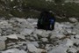 Backpack with a water bottle