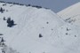 Backcountry skier tracks