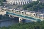 Bridge with metro station
