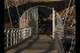 Entrance to the pedestrian bridge