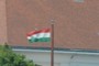 Hungarian flag waving