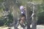 Hiker in purple