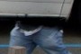 Hands in pocket of half a man