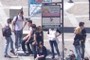Students waiting for bus