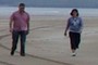 Walking on a beach