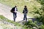 Tourists walking
