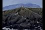 Snow line on the dark hills.