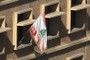 Lebanese flag on the window