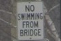 No swimming from bridge