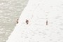 Family in the ocean