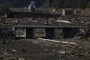 Overpass remains amid rubble