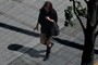 Girl walking down the street