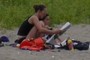 Reading a book