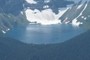 Glacier calving icebergs