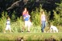 Family hikers