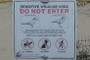 Sensitive wildlife area Do Not Enter