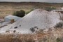 This pile of rock was excavated from a former opal mine.