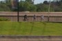 Runners and cyclist