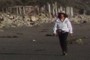 Cezanne walking the beach